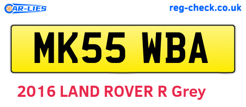 MK55WBA are the vehicle registration plates.