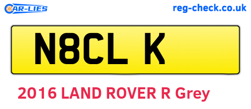 N8CLK are the vehicle registration plates.