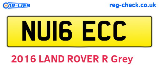 NU16ECC are the vehicle registration plates.