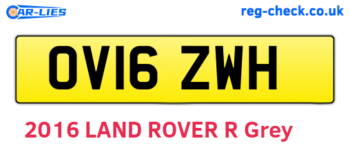 OV16ZWH are the vehicle registration plates.