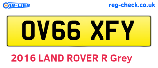 OV66XFY are the vehicle registration plates.