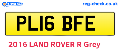 PL16BFE are the vehicle registration plates.