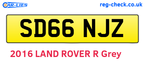 SD66NJZ are the vehicle registration plates.