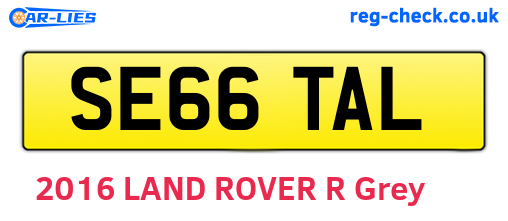 SE66TAL are the vehicle registration plates.