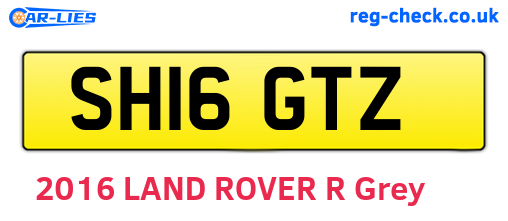 SH16GTZ are the vehicle registration plates.