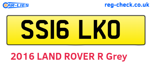 SS16LKO are the vehicle registration plates.