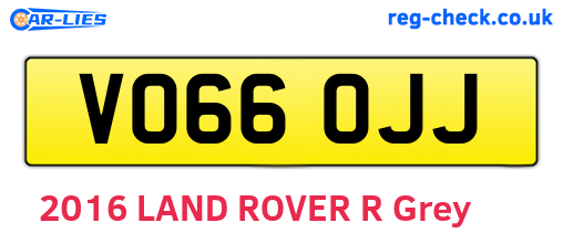 VO66OJJ are the vehicle registration plates.