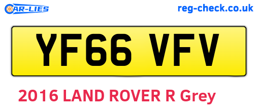 YF66VFV are the vehicle registration plates.