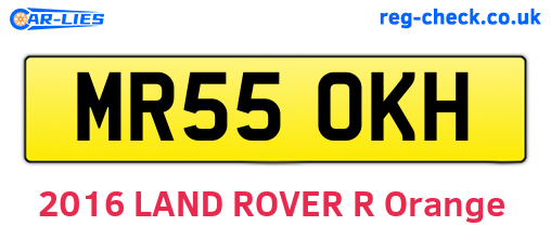 MR55OKH are the vehicle registration plates.