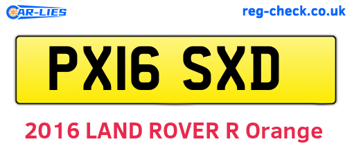 PX16SXD are the vehicle registration plates.