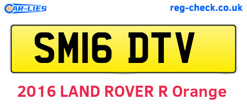 SM16DTV are the vehicle registration plates.