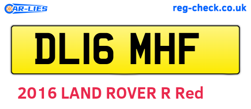 DL16MHF are the vehicle registration plates.