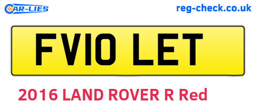 FV10LET are the vehicle registration plates.