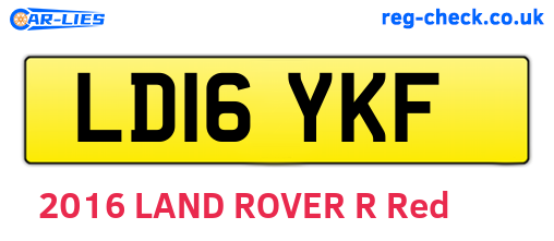LD16YKF are the vehicle registration plates.