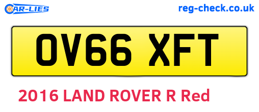 OV66XFT are the vehicle registration plates.