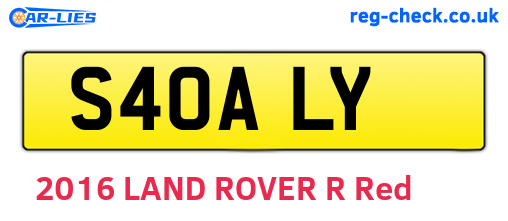 S40ALY are the vehicle registration plates.