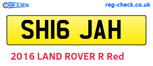 SH16JAH are the vehicle registration plates.
