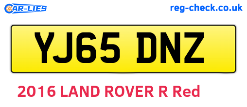 YJ65DNZ are the vehicle registration plates.