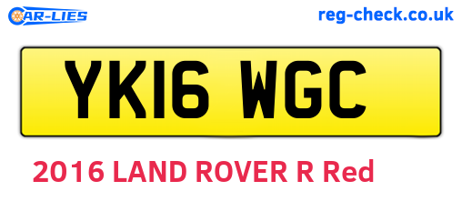 YK16WGC are the vehicle registration plates.