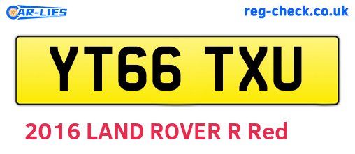 YT66TXU are the vehicle registration plates.