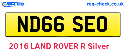 ND66SEO are the vehicle registration plates.