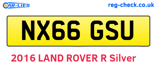 NX66GSU are the vehicle registration plates.