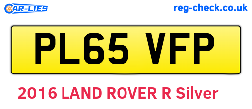 PL65VFP are the vehicle registration plates.