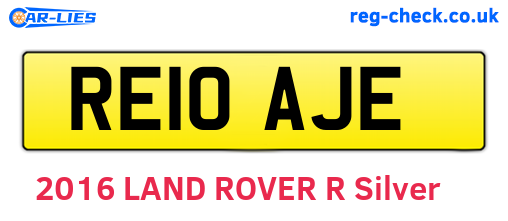 RE10AJE are the vehicle registration plates.