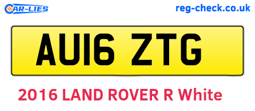 AU16ZTG are the vehicle registration plates.