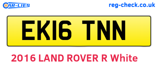 EK16TNN are the vehicle registration plates.