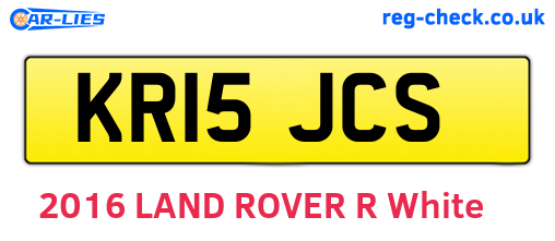KR15JCS are the vehicle registration plates.
