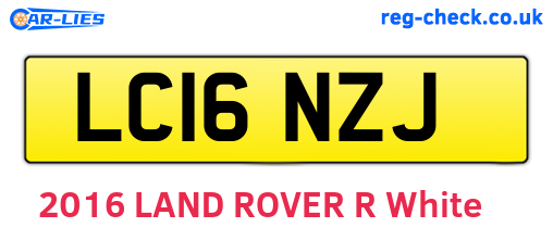 LC16NZJ are the vehicle registration plates.