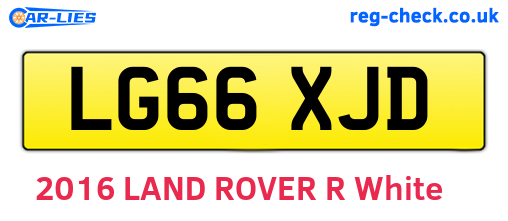 LG66XJD are the vehicle registration plates.