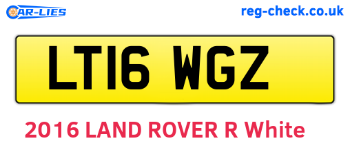 LT16WGZ are the vehicle registration plates.