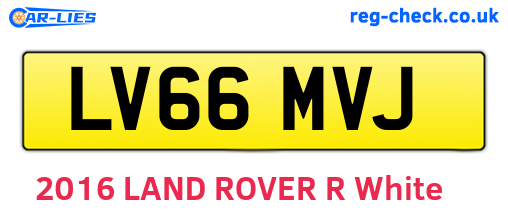 LV66MVJ are the vehicle registration plates.