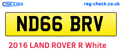 ND66BRV are the vehicle registration plates.