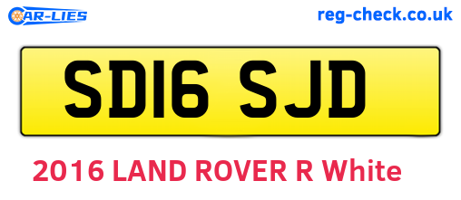 SD16SJD are the vehicle registration plates.