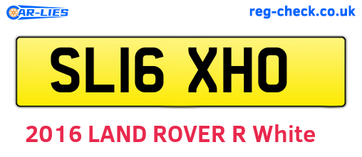 SL16XHO are the vehicle registration plates.