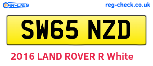 SW65NZD are the vehicle registration plates.