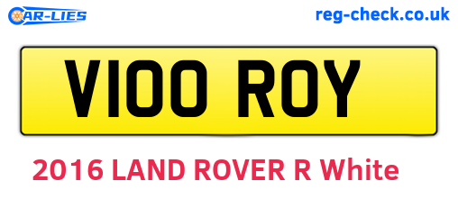 V100ROY are the vehicle registration plates.