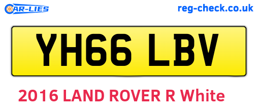 YH66LBV are the vehicle registration plates.