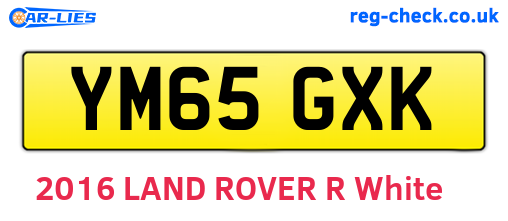 YM65GXK are the vehicle registration plates.