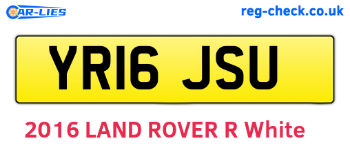 YR16JSU are the vehicle registration plates.