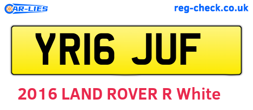 YR16JUF are the vehicle registration plates.