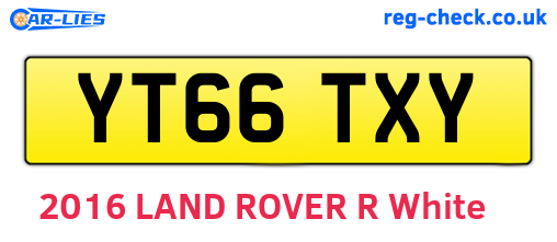 YT66TXY are the vehicle registration plates.