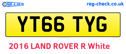 YT66TYG are the vehicle registration plates.