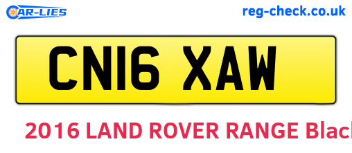 CN16XAW are the vehicle registration plates.