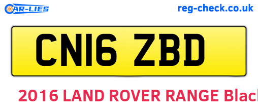 CN16ZBD are the vehicle registration plates.