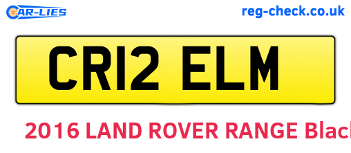 CR12ELM are the vehicle registration plates.