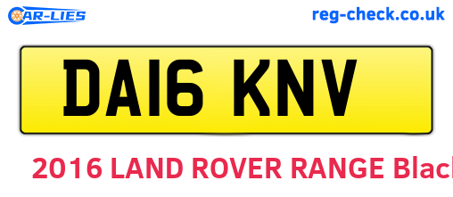 DA16KNV are the vehicle registration plates.